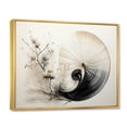 thumbnail image 2 of Designart "Seashell Sumi Asian Painting VI" Asian Floater Framed Canvas Wall Art, 2 of 7