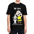 thumbnail image 2 of Camiseta de gran tamaño de Peanuts, Charlie Brown y Snoopy, camisetas de algodón, camiseta The World Will Adjust para camisetas de manga corta para hombres, 2 of 5