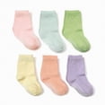thumbnail image 2 of HCNTES Little/Big Kid Socks Black Thin Girls Boys Non Slip Grip Crew Sports Socks Set Children 1T 2T 3T 4T 5T 6T 7T Spring Summer Daily School Activities Socks Set(M01-C,5-7 Years), 2 of 4