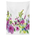 thumbnail image 3 of Ambesonne Floral Tablecloth Rectangular Table Cover, Watercolor Garden, 60"x84", Pink Green, 3 of 4