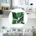 thumbnail image 5 of nygtbtfer Pack of 2 Throw Pillow Cover Summer Leaf Outdoor Decorative Linen Square Cushion Cover with Hidden Zipper for Sofa Bed Couch Car Living Room Decor White, 5 of 7