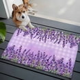thumbnail image 3 of Entryway Rug 2'x3', Purple Lavender Small Rug for Kitchen Bathroom Door Mat Indoor Entrance, Spring Watercolor Wildflowers Plant Plaid Non-Slip Area Rugs Floor Mats Carpet Front Door Rugs, 3 of 8