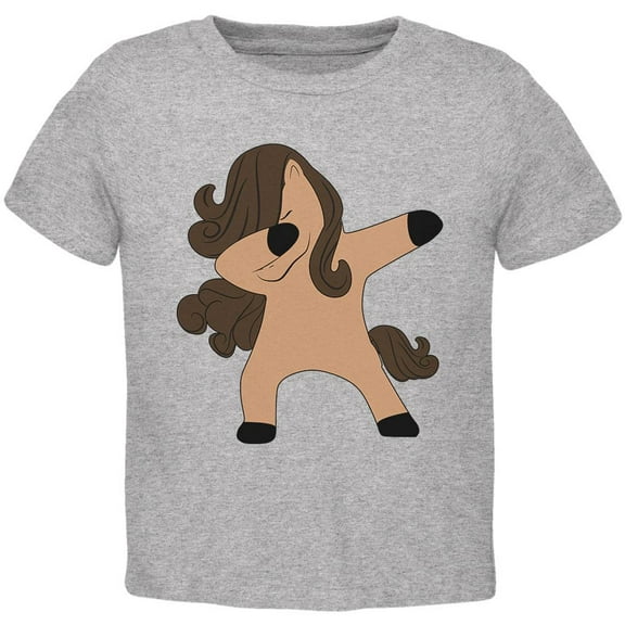 Dabbing Horse Toddler T Shirt Heather 2T