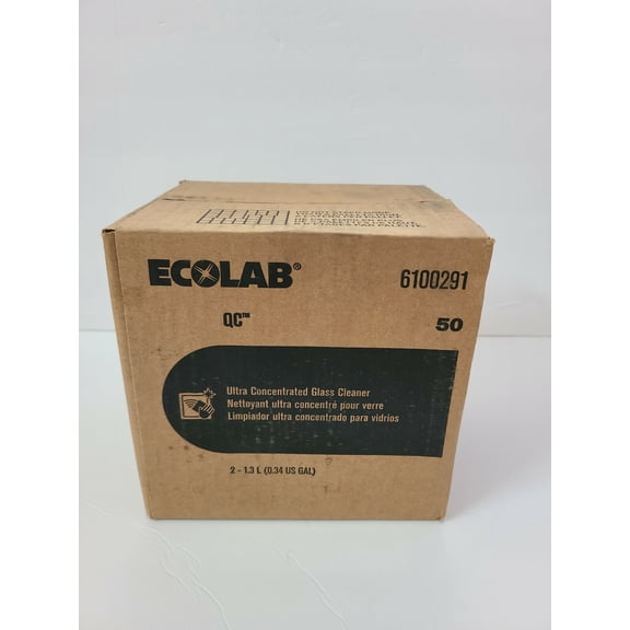Ecolab 6100291 Ultra Concentrated Glass Cleaner (2)-1.3L
