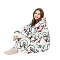 thumbnail image 6 of Tirrinia Wearable Blanket Oversized Hoodie for Adults, Soccer Panda Print Fleece Sweatshirt, as Warm & Funny Gifts for Family & Friend. One Size Fits All, 6 of 6