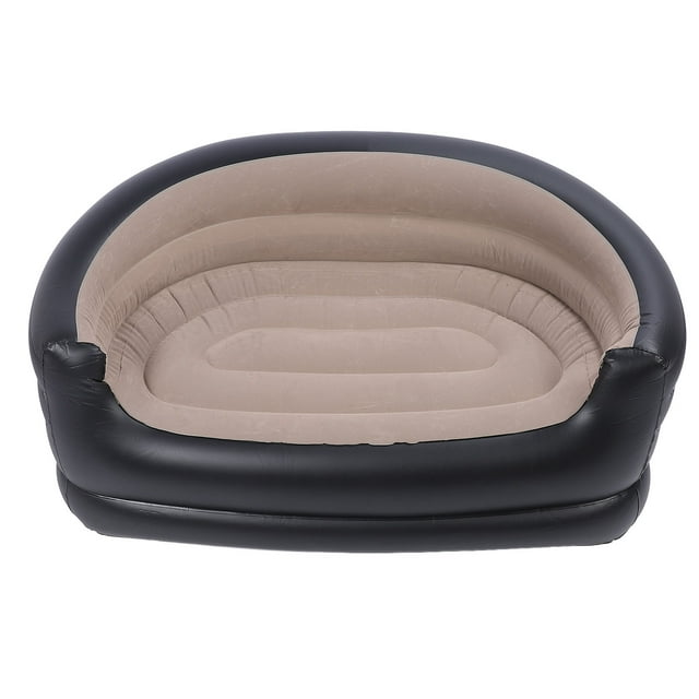 Chaise Double Gonflable en PVC et Velours, Canapé Gonflable Portable pour l'Extérieur, Matelas Gonflable, Canapé Gonflable Pliable, Canapé d'Air Portable pour la Vie Intérieure
