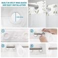 thumbnail image 5 of No Hook Shower Curtain, Spring Botanical Shower Curtains for Bathroom with See Through Top Window, Modern Simple Floral Stripes Sage Green Waterproof & Washable Bath Curtain Extra Long 72"x84", 5 of 9
