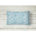 thumbnail image 2 of Carolines Treasures BB7552PW1216 Watercolor Snowflake on Light Blue Canvas Fabric Decorative Pillow  12H x16W multicolor, 2 of 3