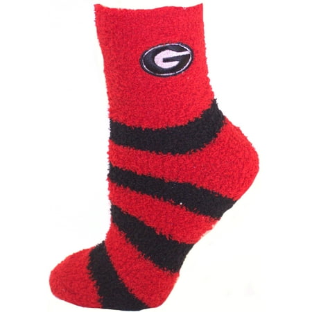 Georgia Bulldogs Cargo - Georgia Bulldogs Striped Fuzzy Sock