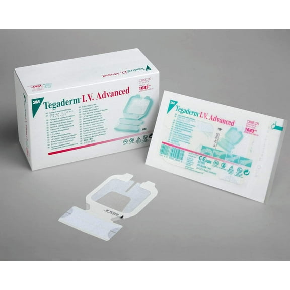 Tegaderm I.V. Transparent Adhesive Advance Securement Dressing 2-1/2" x 2-3/4" [Box of 100]