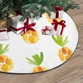 thumbnail image 3 of FMSHPON Pineapples Watercolor Xmas Christmas Tree Skirt Stand Mat for Holiday Party Decoration Indoor Outdoor 36 inches, 3 of 3