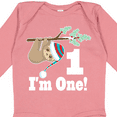 thumbnail image 4 of Inktastic First Birthday Sloth 1 Year Old Boys or Girls Long Sleeve Baby Bodysuit, 4 of 5