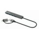 thumbnail image 1 of Hub USB Manhattan Gris Espacial con 4 Puertos USB 3.2 Gen 1 y Conector Adaptable USB-A a USB-C, 1 of 6