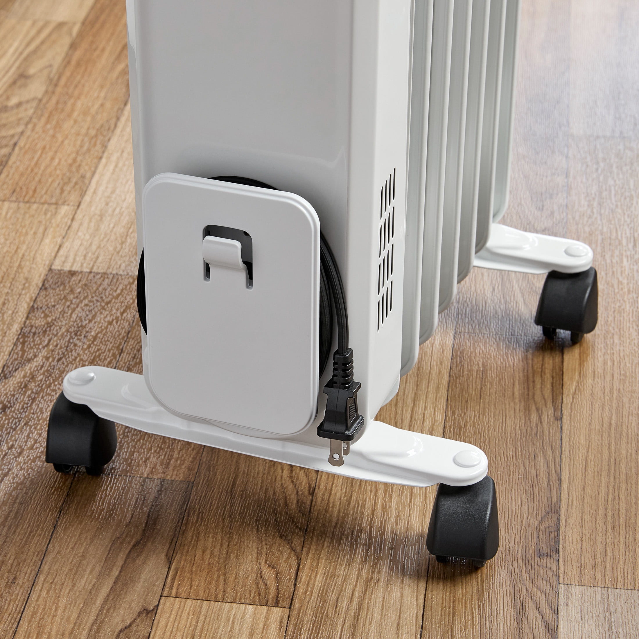 Mainstays White 1500W 3 Heat Settings Oil Filled Heater