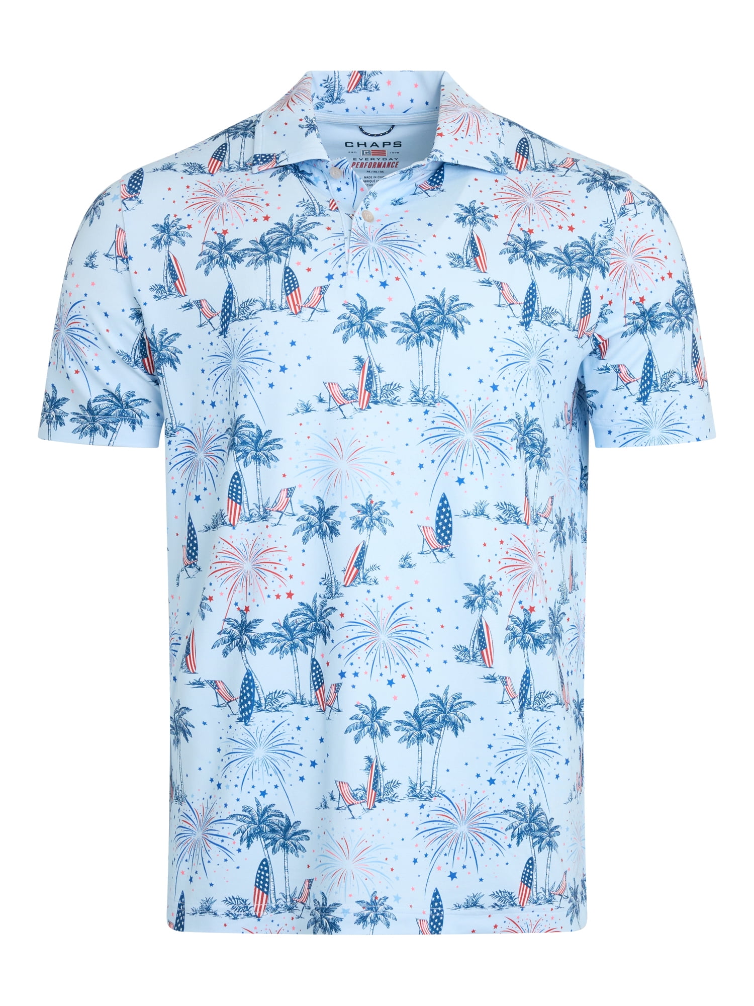 Chaps Men's Printed Performance Polo, Sizes S - 2XL