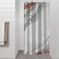 thumbnail image 2 of White Gray Rose Gold Marble Pattern Shower Curtain 36"x72" ,Bathroom Decorative Shower Curtains Set with 12 Hooks,Modern Waterproof Washable Shower Curtain, 2 of 6