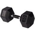 thumbnail image 1 of PRISP Rubber Encased Hex Dumbbell - Cast Iron Hand Weight for Home Gym, Exercise and Fitness with Rubber Grip; Sold Individually, 1 of 8