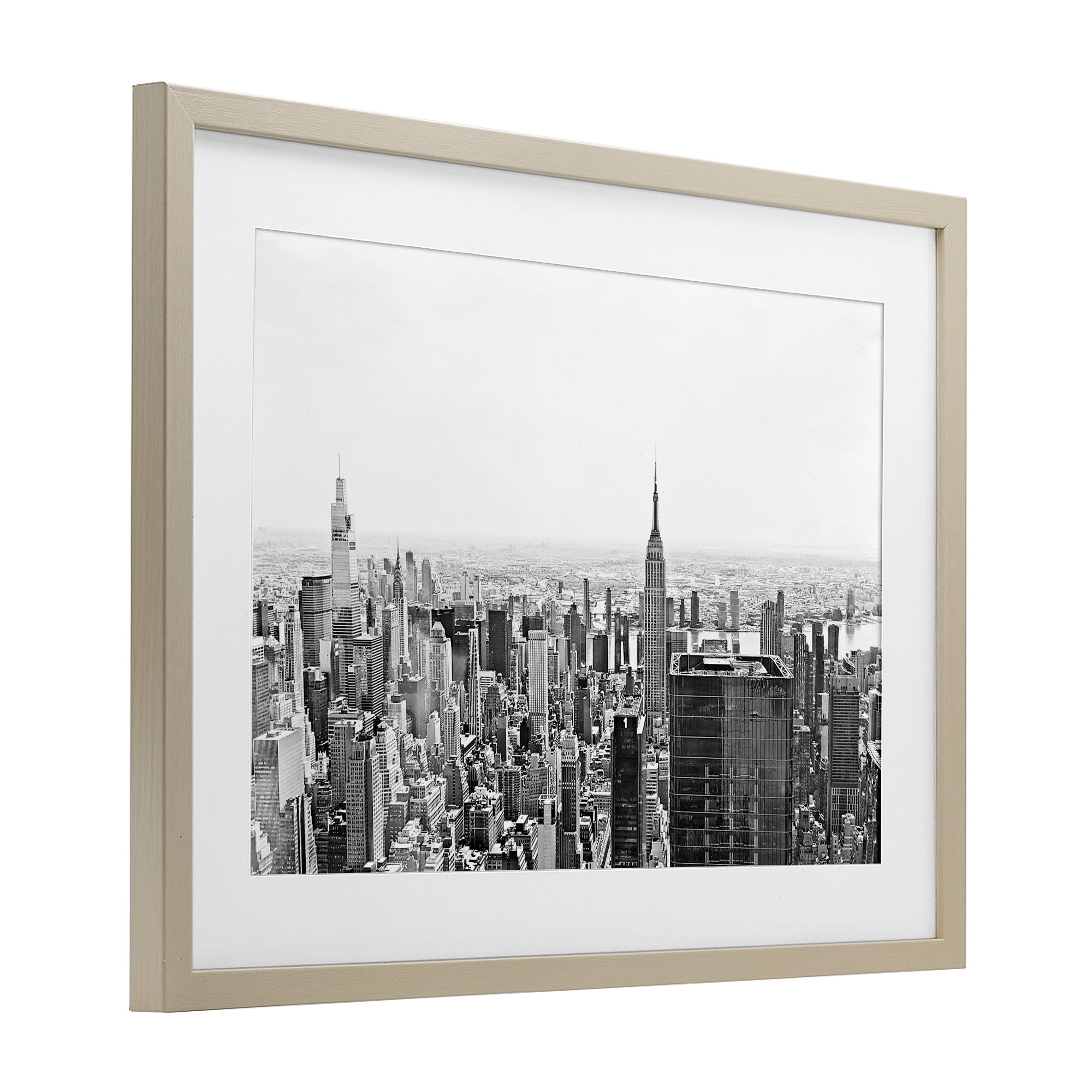 Stupell Industries New York City Scape View Birch Framed Print Under Glass, design by Kali Wilson