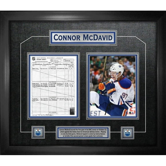 Frameworth McDavid 1st Goal Scoresheet Frame