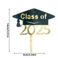 thumbnail image 2 of 2025 Graduation Acrylic Cake Topper - Pre-Assembled, Glitter Design, Party Decor - for Graduation Celebrations & Cake Decoration, 2 of 3