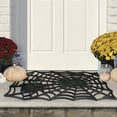 thumbnail image 2 of Northlight Spider Web Rectangular Halloween Doormat - Black - 18" x 30", 2 of 5