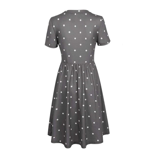 Sonducket Vestido de mujer Vestido de mamá de punto de manga corta de tela de alimentación de enfermería Prendas para la parte del cuerpo Gris L Sonducket AP001831-08