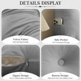 thumbnail image 5 of Desirable Life Wedge Headboard Reading Pillow 79" x 15.7" x 4.7" Triangular Bolster Backrest Support Cushion for Bed, Sofa, Daybed, Dark Gray, 5 of 6