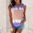 thumbnail image 2 of DHFJKG Womens Casual Tie Dye Tank Tops Crew Neck Sleeveless Fashion Loose Fit Tunic Summer T Shirt Casual Daily Wear Stylish Top, 2 of 2