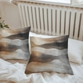 thumbnail image 5 of Ombre Gray Brown White Painting Outdoor Pillow Covers Pack of 2 Abstract Wave Stripes Waterproof Throw Pillow Covers Decorative Cushion Cases for Patio Garden Tent Balcony Couch 24x24 inch, 5 of 8