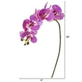 thumbnail image 2 of Nearly Natural 30in. Phalaenopsis Orchid Artificial Flower (Set of 6), Purple Cream, 2 of 2