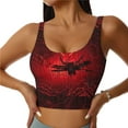 thumbnail image 1 of Balery Black Spider Web With Spiders Sujetadores deportivos con espalda cruzada para mujer, acolchados, sin costuras, de alto impacto, ideales para yoga, gimnasio, entrenamiento y fitness.-X-Large, 1 of 8