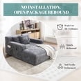 thumbnail image 5 of New Oversized Chaise Lounge Chair Indoor,51"W Upholstered Sofa Bed,No Assembly Required,Fluffy Plush Modern Single Sleeper Couch Reading Chairs Sofas Couches for Living Room, Bedroom,, 5 of 10