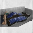 thumbnail image 6 of Beach Soft Flannel Fleece Throw Blanket, Sea Ocean Scenery Waves View from Summer House Window Image Art, Cozy Plush for Indoor and Outdoor Use, 60" x 80", Dark Brown Navy Blue, by Ambesonne, 6 of 6
