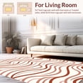 thumbnail image 2 of ODIKA 8'x10' Machine Washable Non-Slip Area Rug, Wavy Ripple Surface With Cushioned Comfort Layer High Traffic Rug with Pad, Brown, 357164, 2 of 8