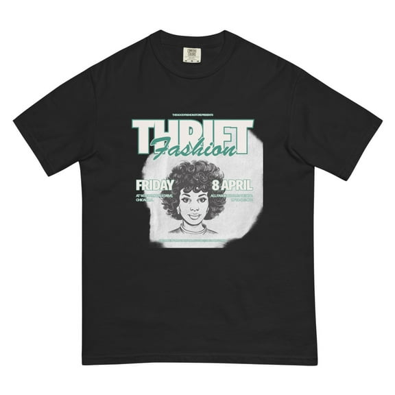 Unisex garment-dyed heavyweight t-shirt (Black)