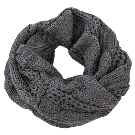 Otqutp Ladies Outdoor Wrap Scarf Scarf for Women Winter Scarf Infinity Scarf for Women for Cold Weather, Warm Knit Winter Circle Loop Scarf(Dark Gray,)