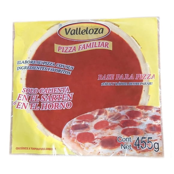 Base para pizza Valleloza familiar 455 g