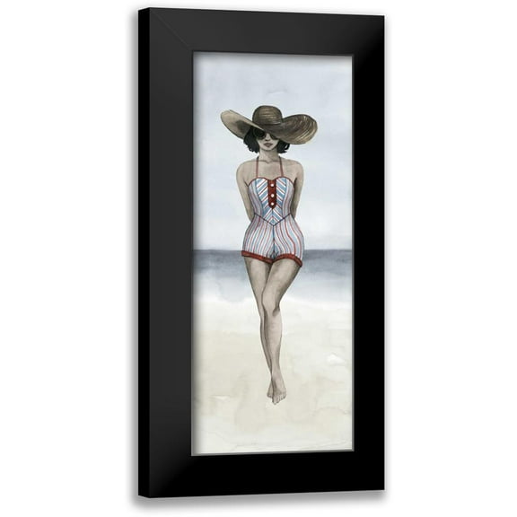 Popp, Grace 8x14 Black Modern Framed Museum Art Print Titled - Beach Beauty III