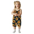 thumbnail image 3 of uublik Girls Rompers Sleeveless Summer Romper Jumpsuit Playsuit Clothes Yellow, Size 1T-6, 3 of 5