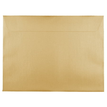 UPC: 0600988695665 | JAM 9 x 12 Booklet Envelopes  Gold Metallic  100/Pack