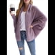 thumbnail image 1 of para Mujer: Suéter Holgado de Punto con de Murciélago y Gran Tamaño. Púrpura Talla Única, 1 of 10