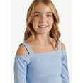 thumbnail image 2 of Justice Girl's Off the Shoulder Top, Sizes XS - XLP, 2 of 6