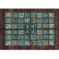 thumbnail image 1 of Ahgly Company Indoor Rectangle Abstract Light Blue Modern Area Rugs, 2' x 5', 1 of 4