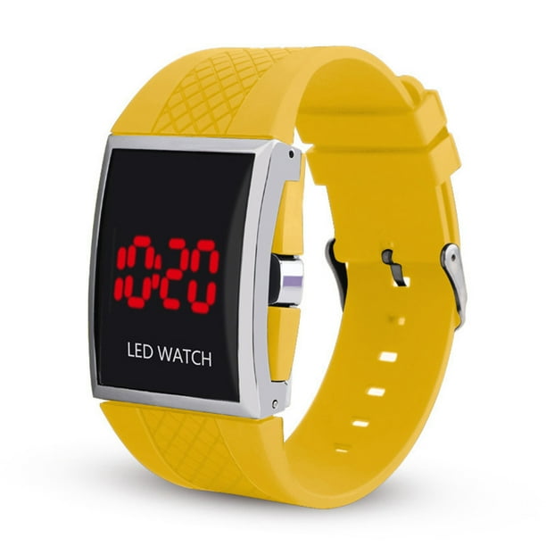 Aofa Unisex Rectangle Dial Date Display Adjustable LED Digital