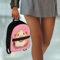 thumbnail image 6 of Eheartsgir Cute Hamster Donut Print Small Backpack for Travel Walking, Zipper Travel Daypack Polyester Lightweight Casual Back Pack, 6 of 8