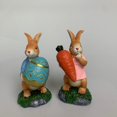 thumbnail image 4 of A Estatuilla de Pascua en miniatura, conejito de resina con zanahoria o huevo, estatua, Carfts para fiesta en casa, decoración de jardín al aire libre, 4 of 5