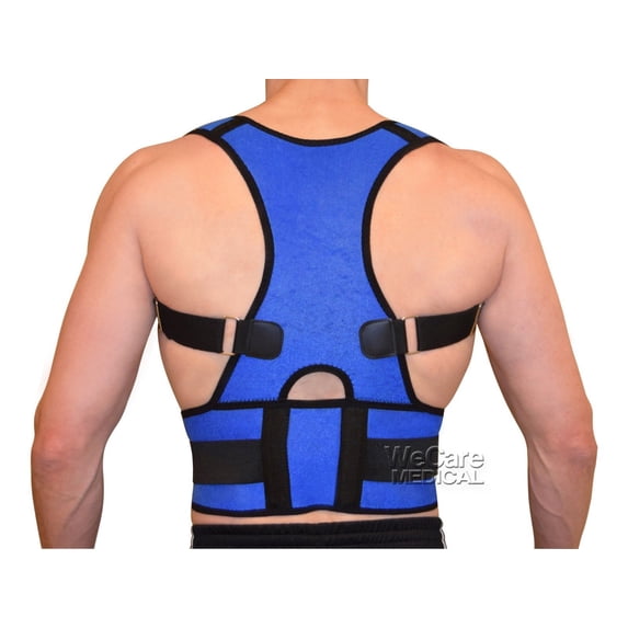 Posture Correction and Back Pain Support Fully Adjustable Back Brace Belt Neoprene EBP Medical Unisex