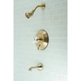 thumbnail image 2 of Kingston Brass KB36370PX Restoration Tub and Shower Faucet, Brushed Brass, 2 of 3