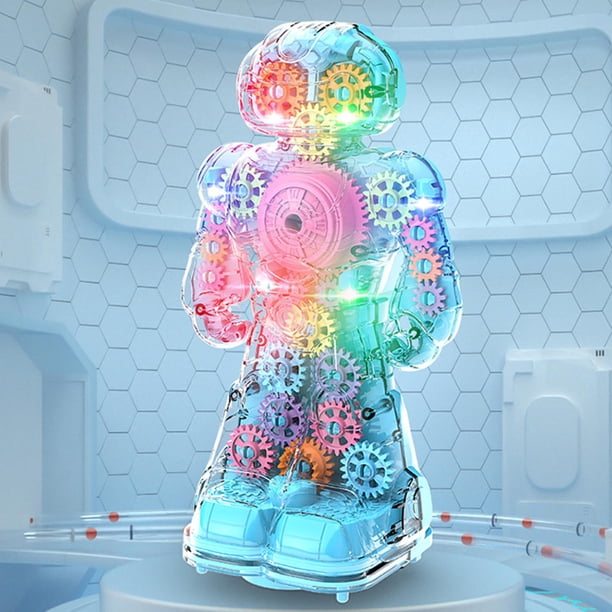 Engranaje eléctrico de juguete Engranaje con pilas Educativo Música atractiva / Juguete de sonido ligero Juguetes eléctricos para Azul Baoblaze Robot de engranajes eléctricos