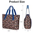 thumbnail image 3 of Tote Bag for Women - Dark Christmas Animal Pattern Shoulder Bag - Large Utility Work Duffle Bag with Zipper Handbag for Travel, Work, Sprots, 3 of 5